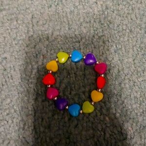 Rainbow Heart Bracelet